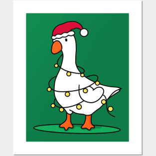 Adorable Christmas Goose Posters and Art